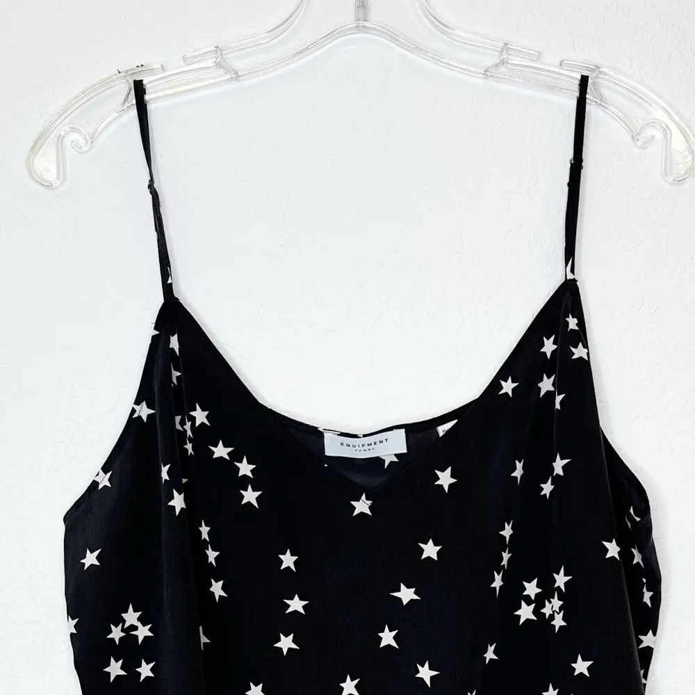 Equipment Layla Black And White Silk Star Cami Top XXLarge - Image 6