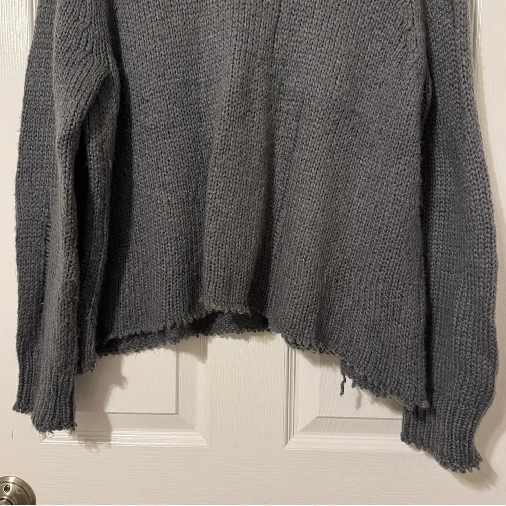 Wooden Ships Wool Blend Sweater Size Small / Medium Gray Knit Mohair Oversized - Image 3