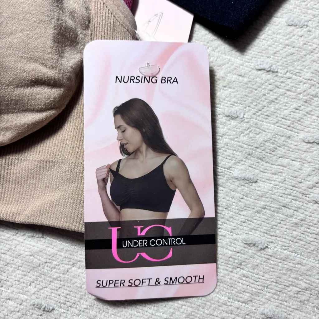 Under Control 4 Nursing Bra Super Soft & Smooth Size S Clip‎ Down Nursing Tan - Image 6