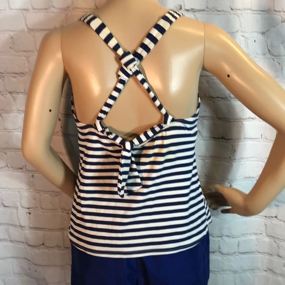 Lands' End  Striped Tankini With Full Bra Insert 8 - Image 4