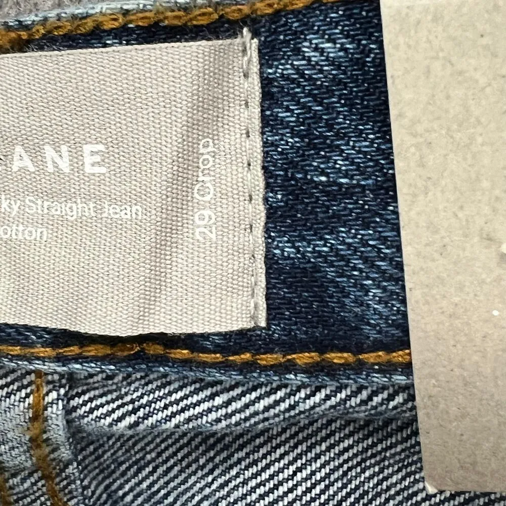 Everlane Curvy 90s Cheeky Jeans Womens 29 Blue Organic Cotton Straight Crop NEW - Image 14