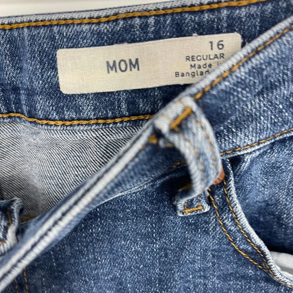 M&S MOM DARK INDIGO CROPPED STRETCH JEANS SIZE 16 - Image 3