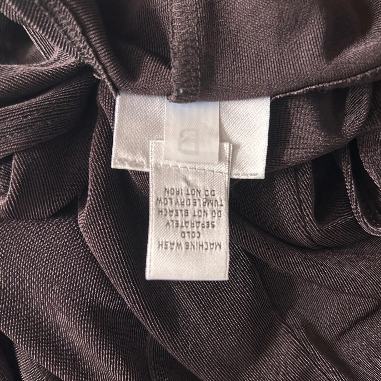 Chicos Travelers Slinky Knit Tank Dress Brown Small Or 0 - Image 9