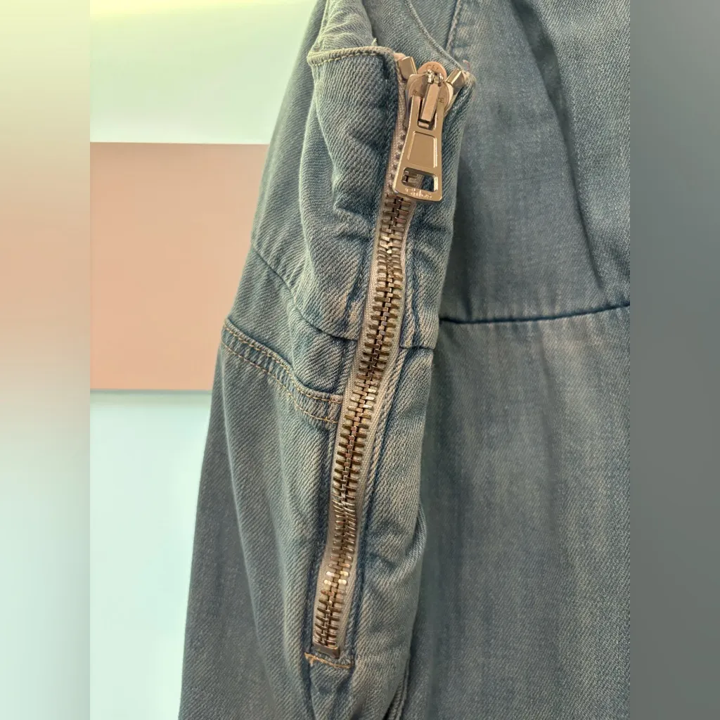 Chloé Washed Blue Denim Overalls Size 40 - Image 6