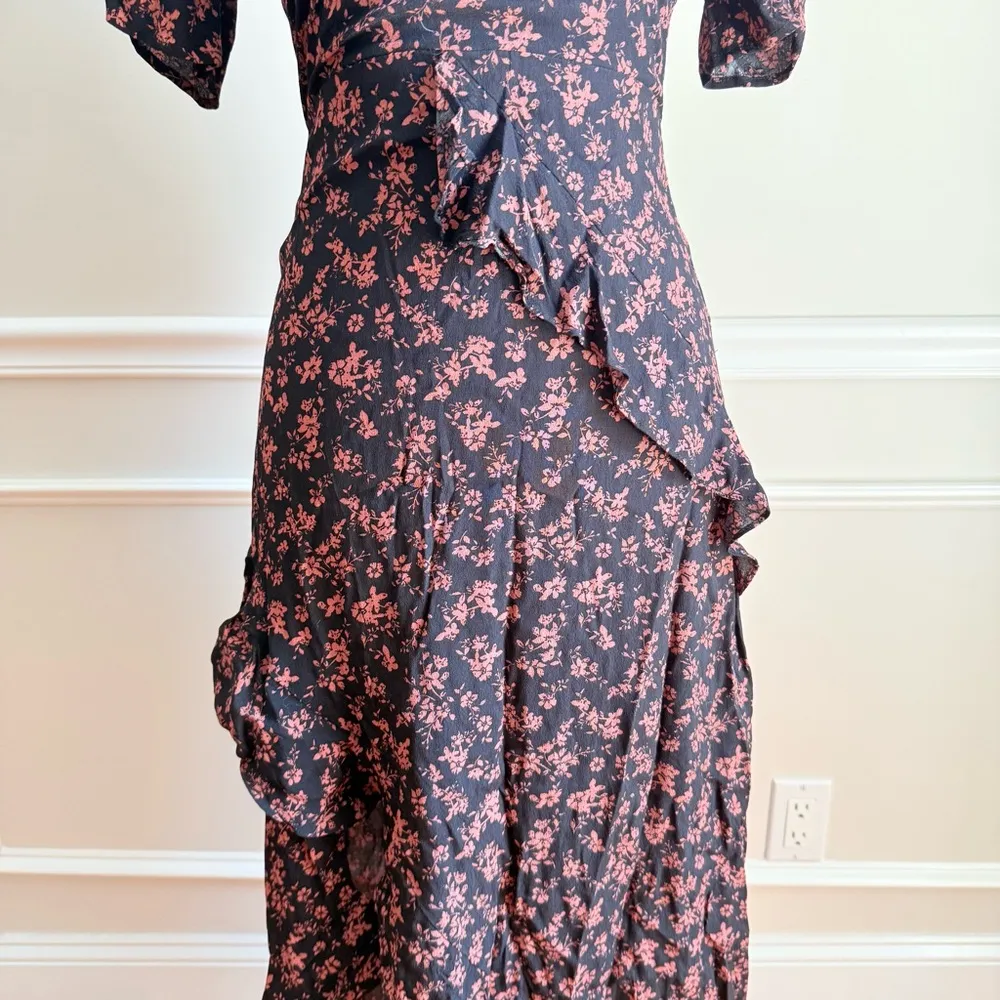 ✨ NWT HONEY PUNCH Prairie Serenade Black Floral Dress MIDI size Small - Image 3