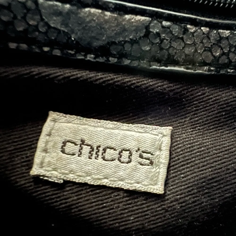 Chicos faux leather/suede embellished handbag. - Image 5