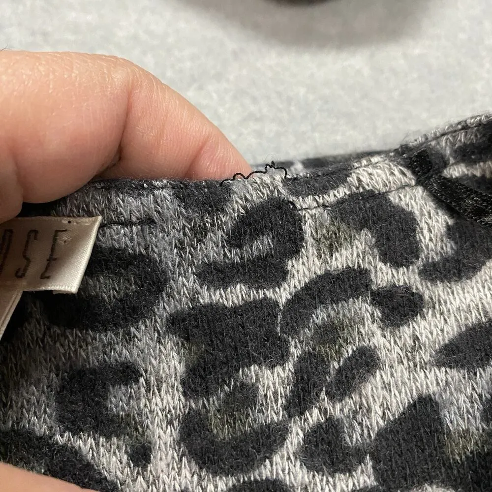 SPENSE Medium Faux Wrap Heather Gray Animal Print Dress Casual Dinner Romantic 2 - Image 16