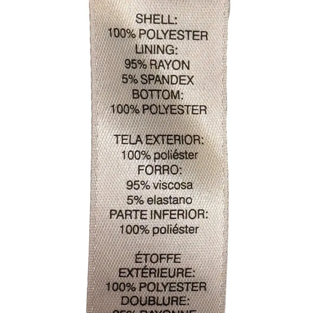 WHBM Women Tank Top Lined Mix Abstract Print Sheer Chiffon Layered Lo High Small - Image 6