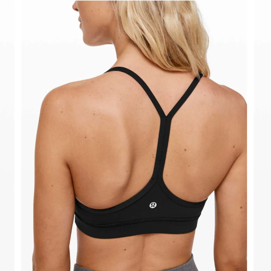 Lululemon Black Flow Y Bra Nulu Light Support Athletic Sports Bra 10 - Image 2