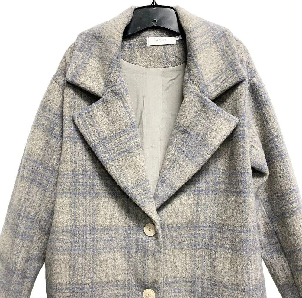 ASTR the Label Oversized Long Plaid Trench Over Coat REVOLVE Size Small Women’s - Image 3