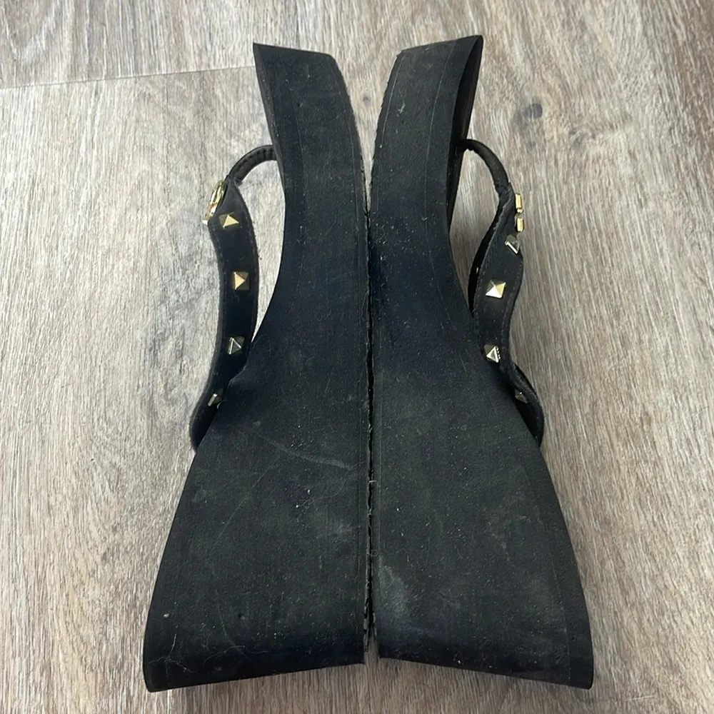 Guess Black Studded Platform Sandals Size 7.5-8 - Image 7