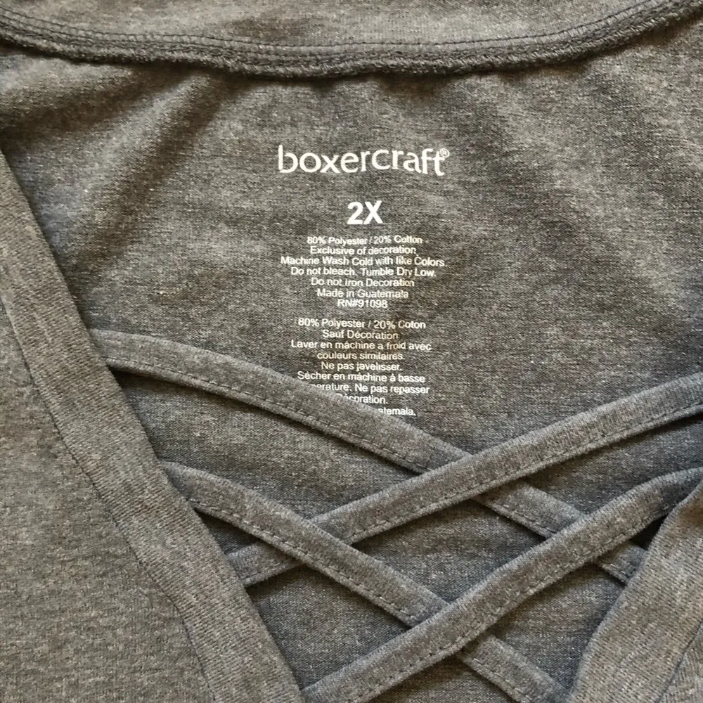 BOXERCRAFT Pretty gray short sleeve top - Image 3