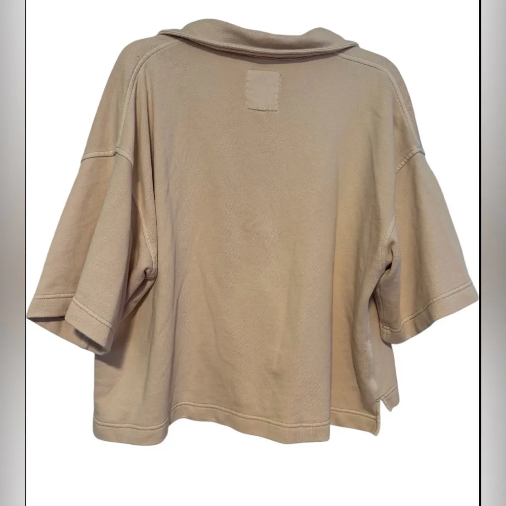 Aerie Short Sleeve Polo Sweatshirt large - Image 3