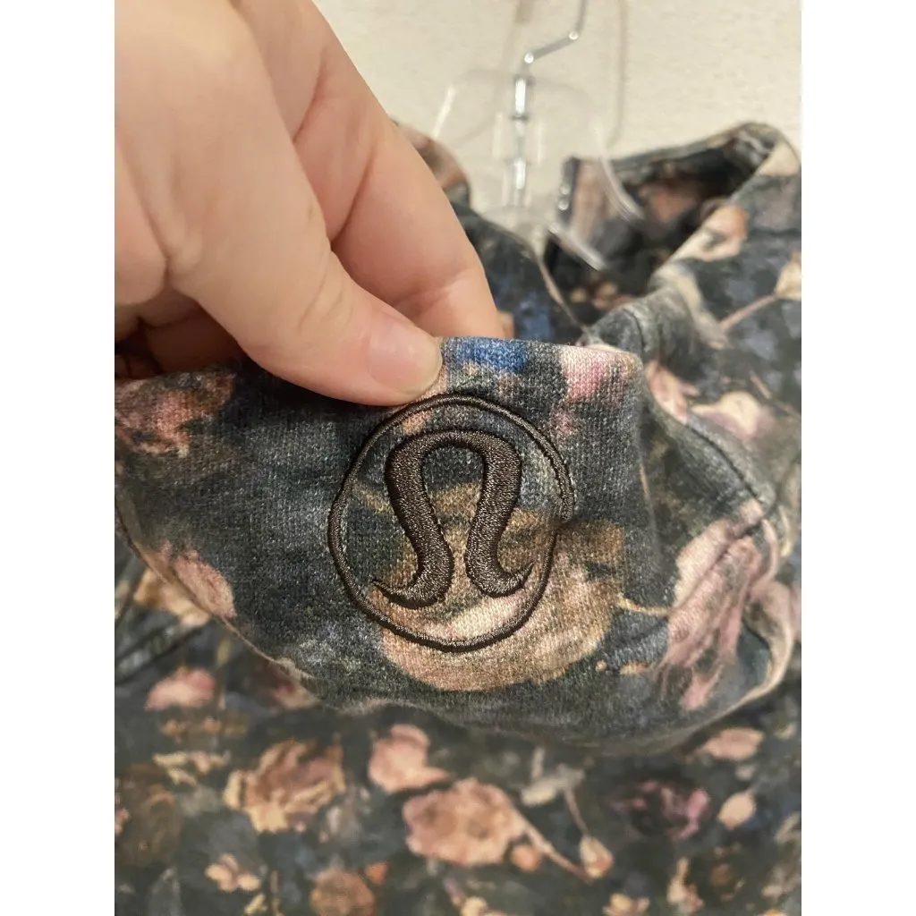 Lululemon Scuba Hoodie Womens 4 Multicolor Floral Zip Sweatshirt Thumbholes - Image 5