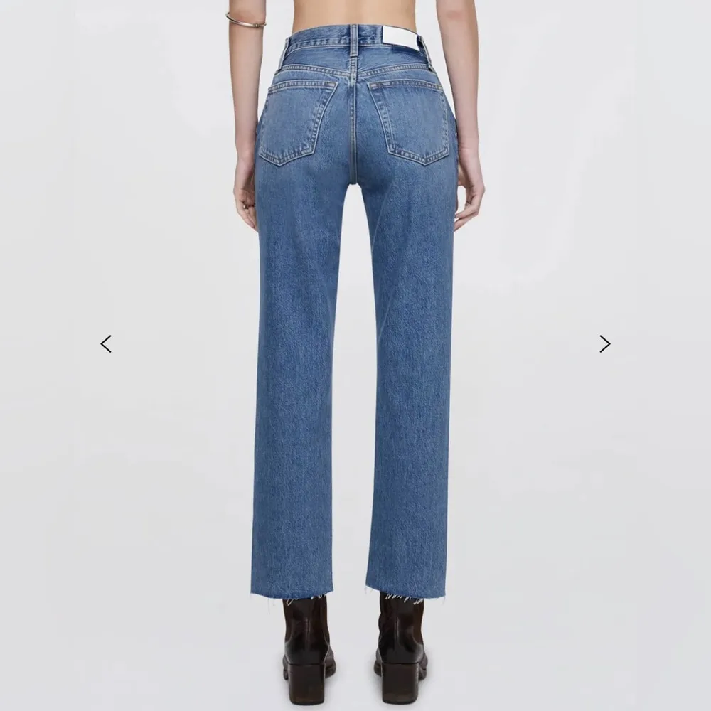 REDONE HIGH RISE STOVE PIPE Women’s Blue Jeans Size 26 - Image 2