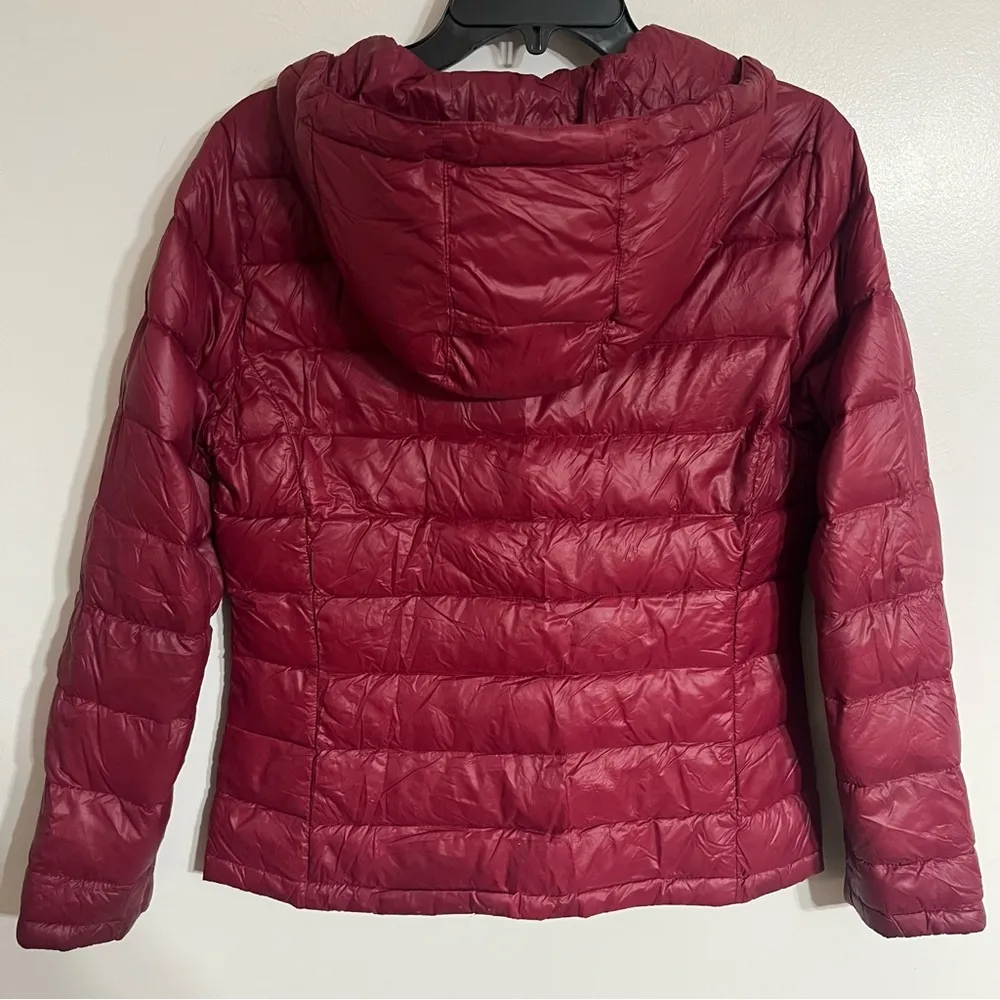 Calvin Klein Puffer Jacket Women's Sm Premium Down Packable Quilted Red Full Zip - Image 14