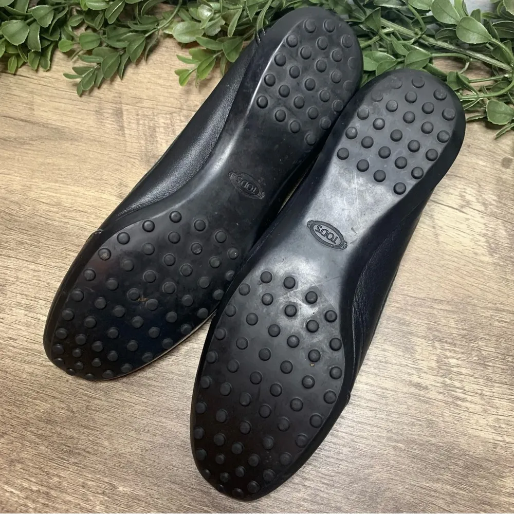 Tod's Black Patent Leather And Suede Lace up Loafers Size 38 - Image 7