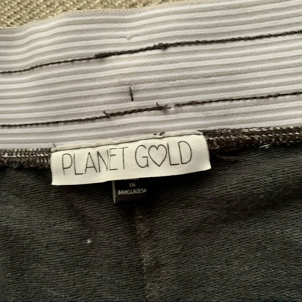 Gray Knit Drawstring Shorts Sz Large - Image 6