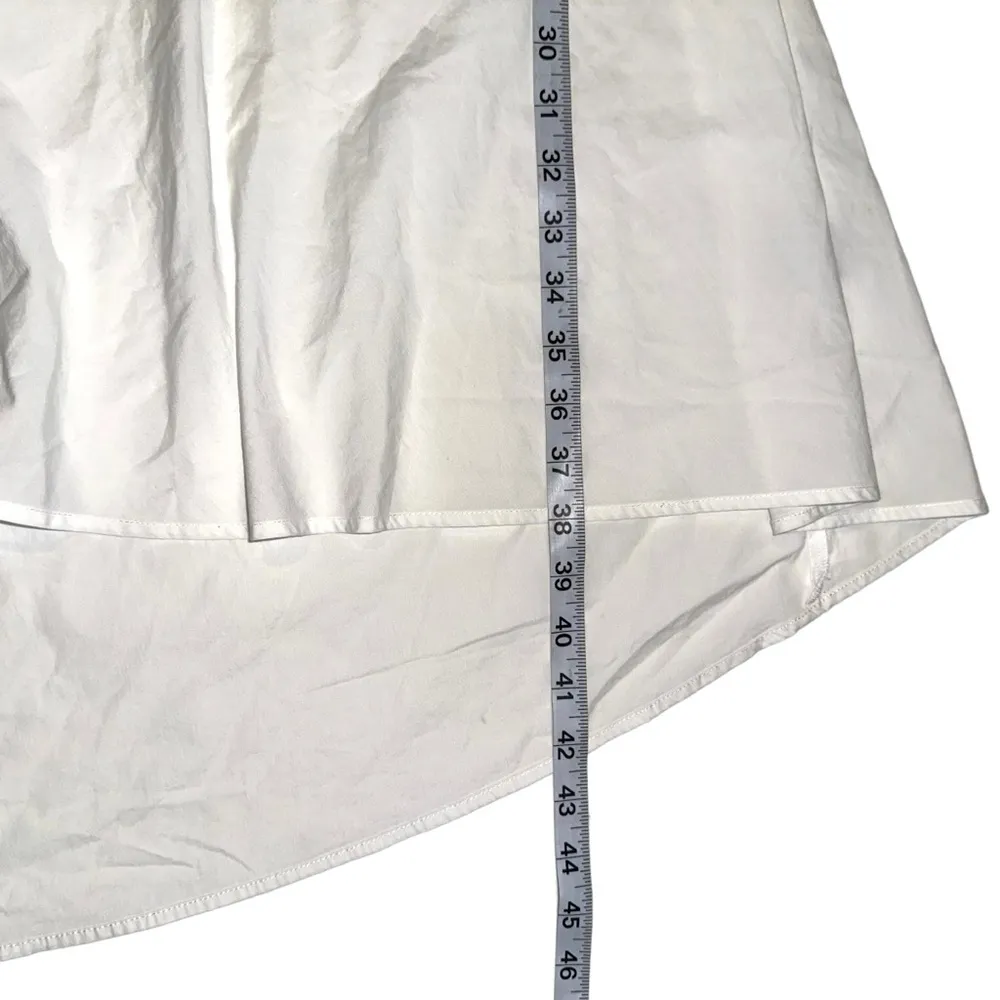 Marled By Olivia Culpo White Off The Shoulder Tie Front Shirt Dress XS - Image 9