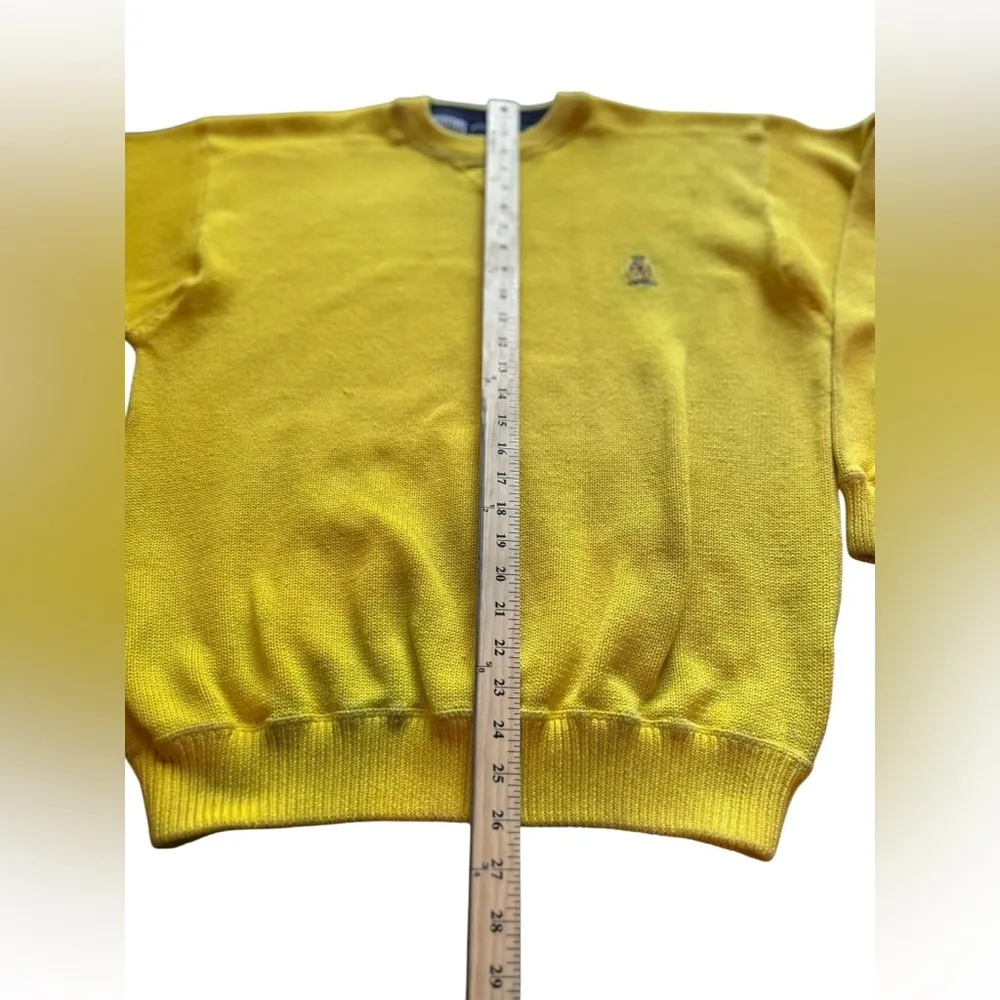 Vintage Tommy Hilfiger‎ Yellow Knit Crewneck Sweater Unisex Size L - Image 13