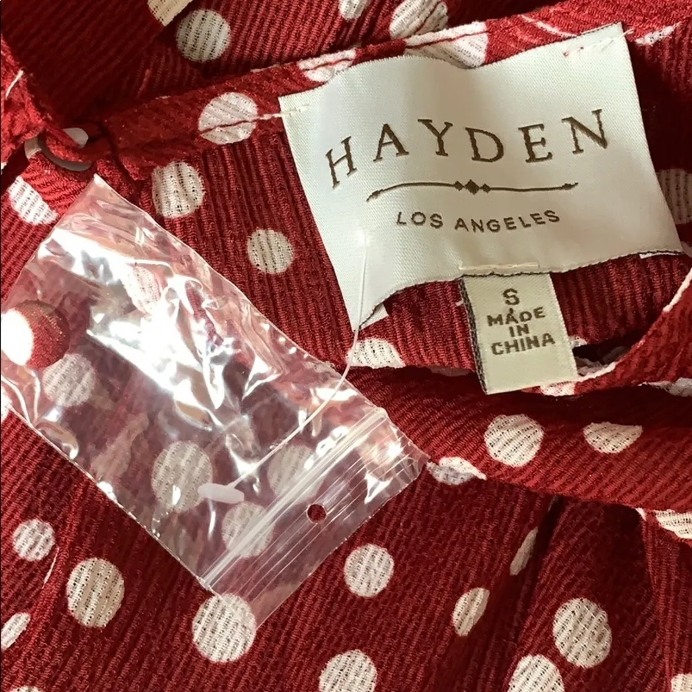 Hayden Los Angeles Polka Dot Red White Midi Length Dress Sz Small NWT - Image 12