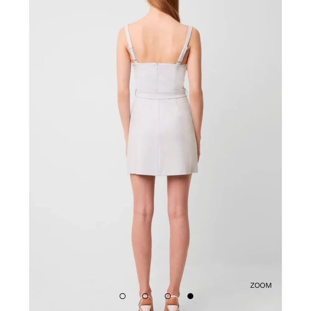 French connection WHISPER LIGHT blue SQUARE NECK apron DRESS - Image 3