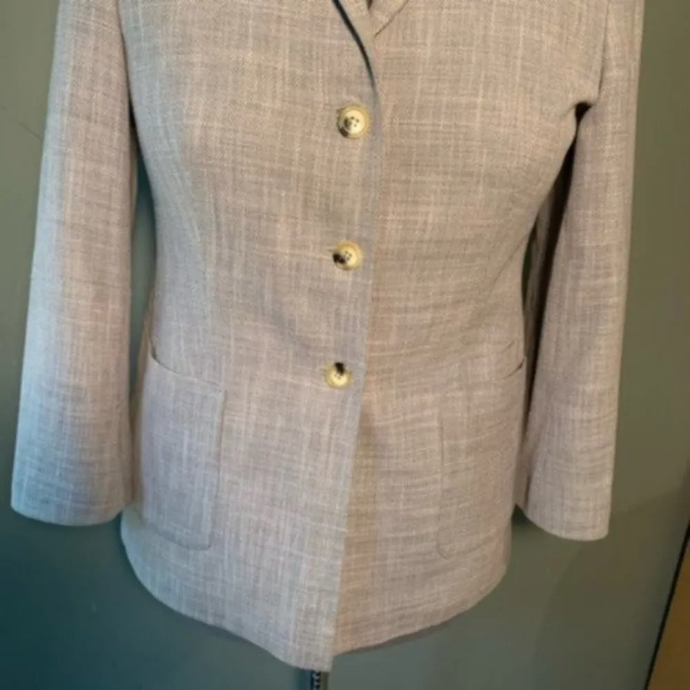 Bogner Blazer Suit Jacket Light Gray Purple Pocket Size L - Image 4