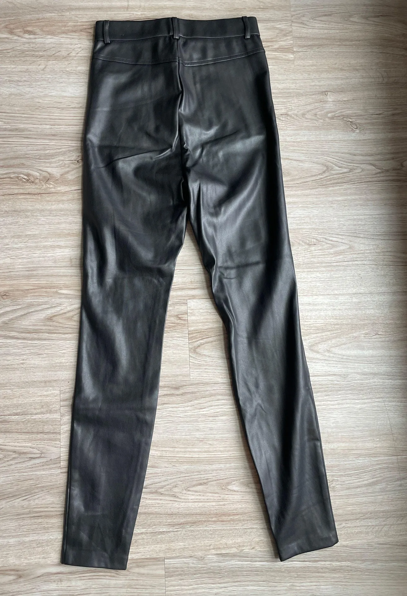 High Waisted Leather Pants - Image 3