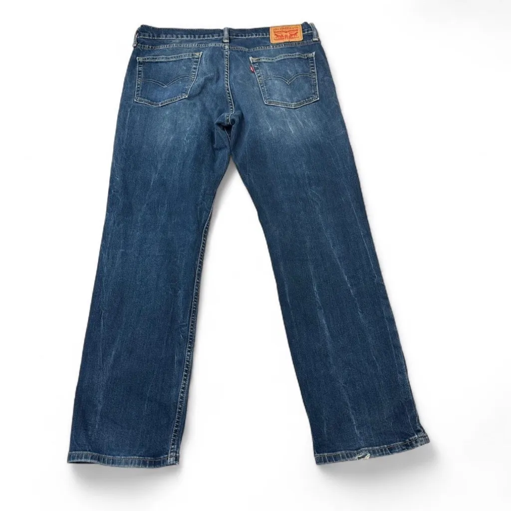 Levis 514 Jeans Womens 34x30 Blue High Rise Dark Wash Y2K Denim  100% Authentic - Image 2