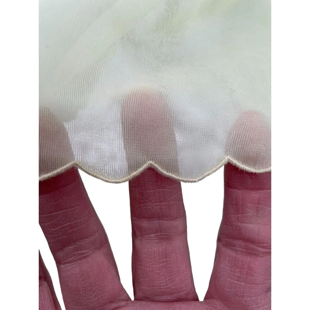 Vintage Hollywood Vassarette Half Slip Womans S Med Used Chartreuse Yellow/Green - Image 6