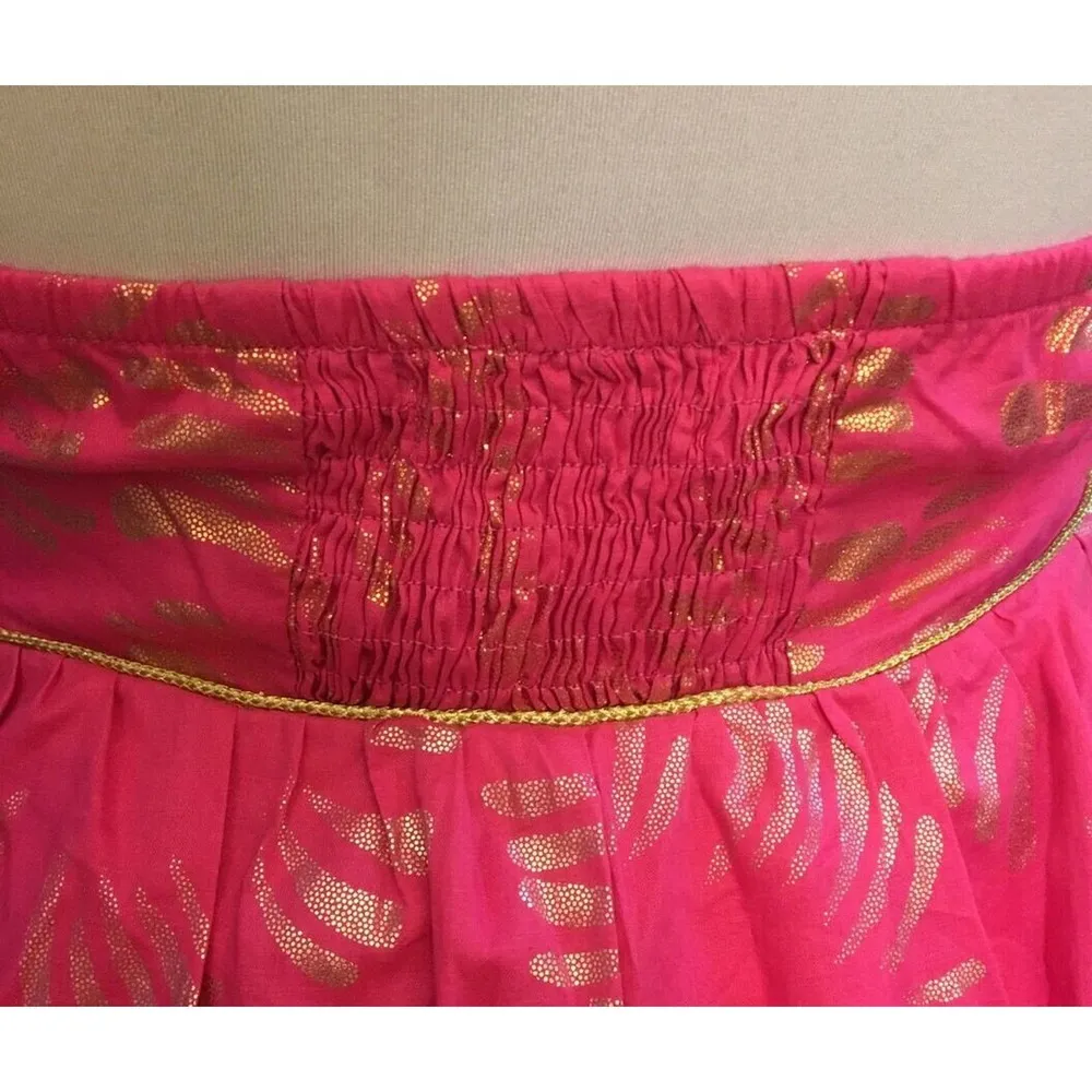 NEW Juniors Candies Hot Pink Empire Waist Halter Dress Metallic Accents Size 3 - Image 3