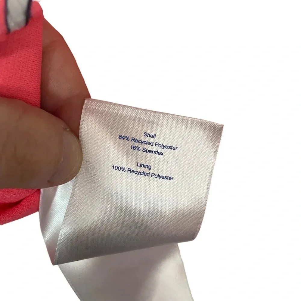 NWT Hurley Tropical Ribbed Twist-Back High Neck Bikini Top in Pink Size S - Image 12