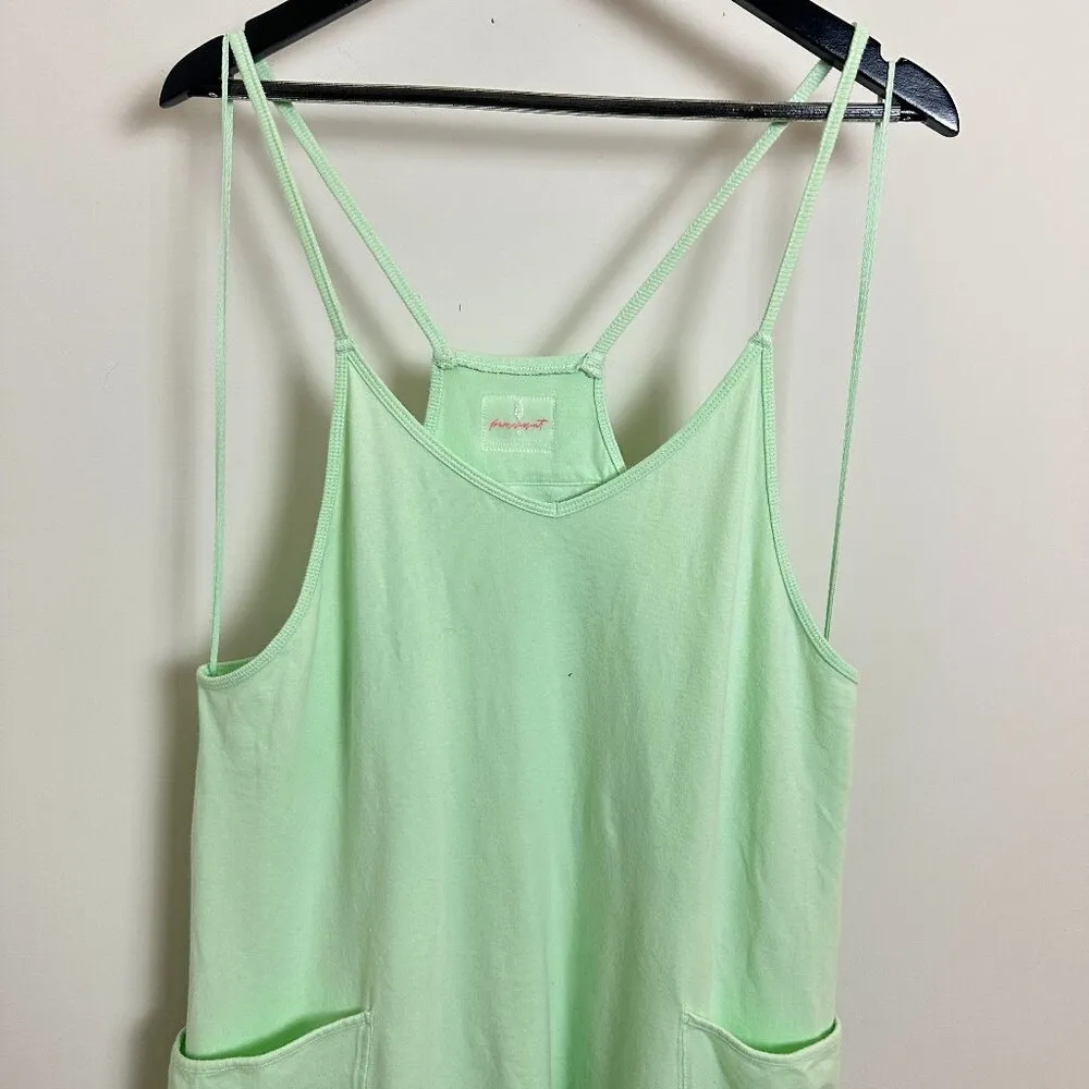 FREE PEOPLE Movement Hot Shot Onesie in Bright Jade Size Small Green - Image 5