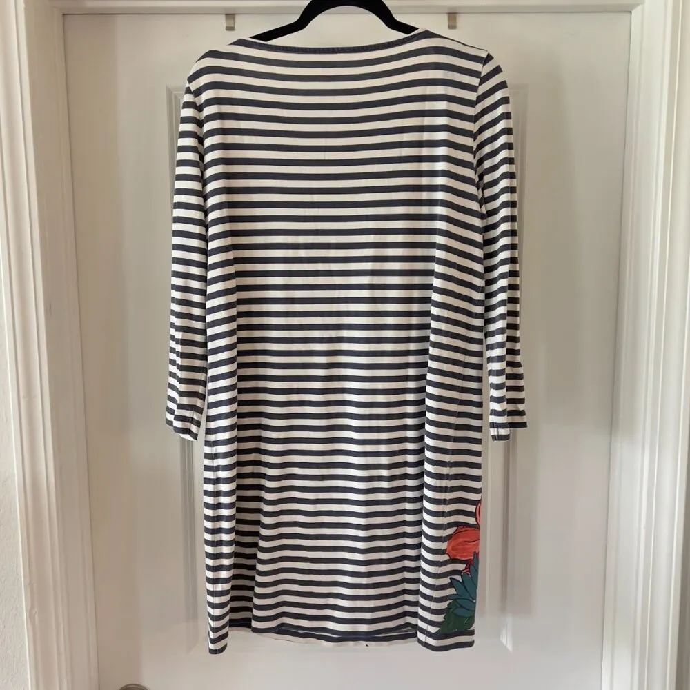 Tory Burch Striped Floral Dress – 100% Pima Cotton – Size L - Image 5
