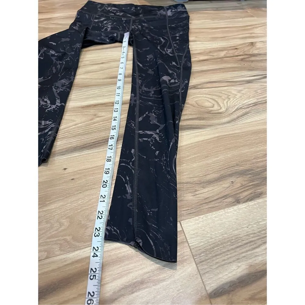 Athleta Velocity Stash Pocket Black Marbled 7/8 Legging sz XS - Image 6