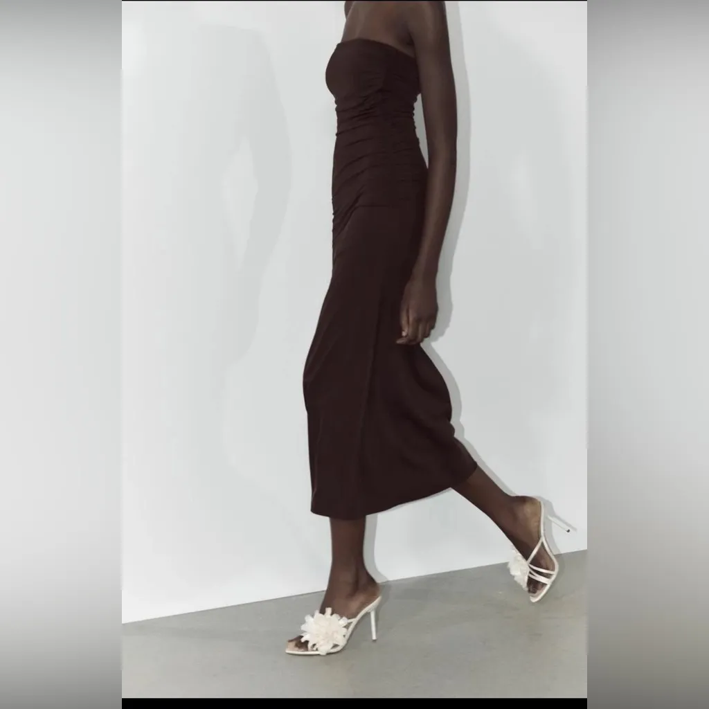 Zara flower heel sandals - Image 4