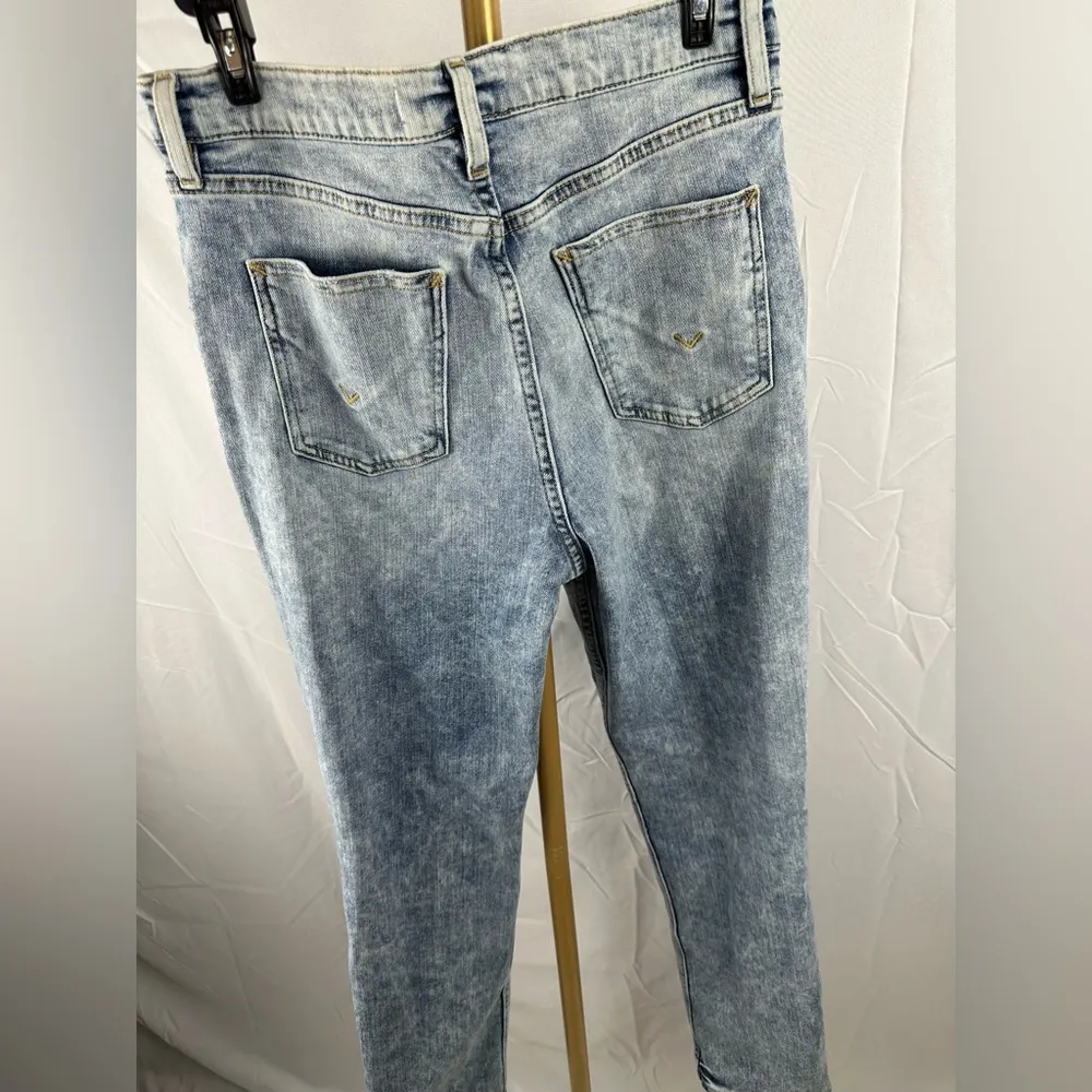Hudson Holly Straight Jeans Womens 29 Distressed Light Acid Wash Zip Fly - Image 6
