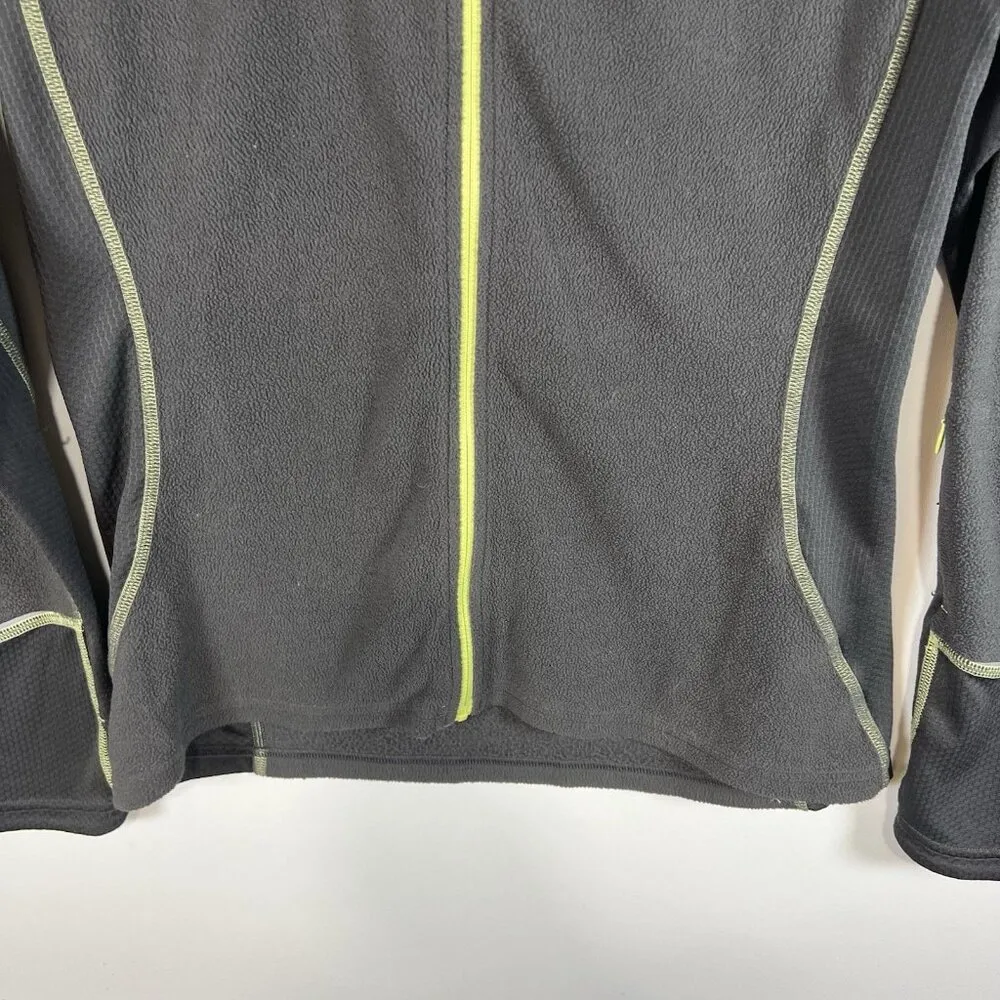 North Face Women's Size M W/flaws Flight Series Gray Neon yellow trim Thumb hole - Image 3