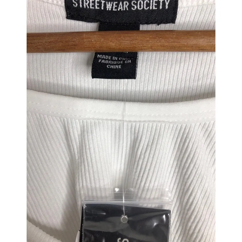 StreetWear Society Soft Ribbed Tank And Cardigan Twin Set - Image 8