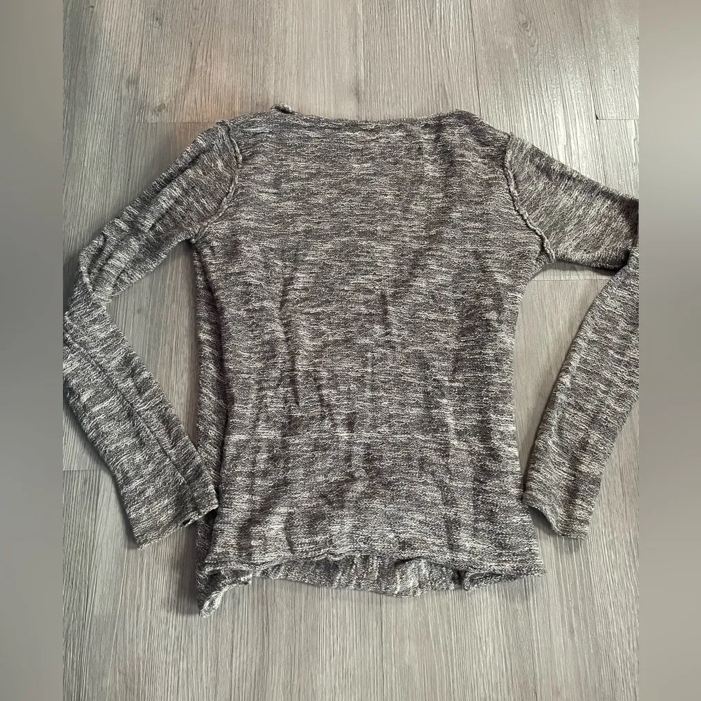 Free People Gotham Faux Wrap Cotton Linen Sweater XS - Image 8