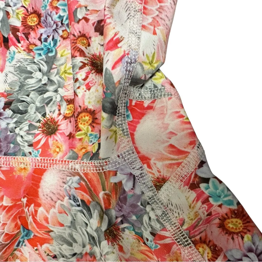 lululemon athletica Pink and‎ Red Leggings Vibrant Floral Design - Image 6