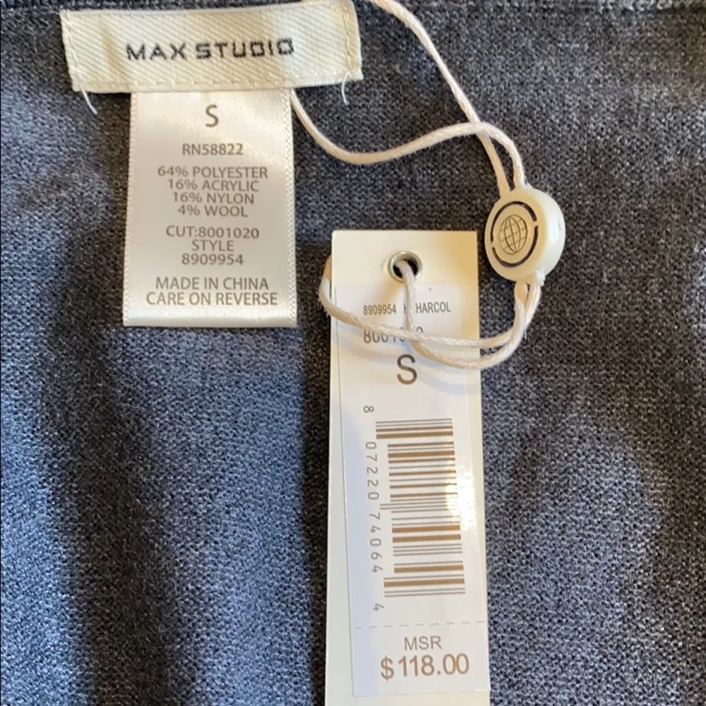 Max Studio ruffled 3/4 sleeve sweater dress - Image 7