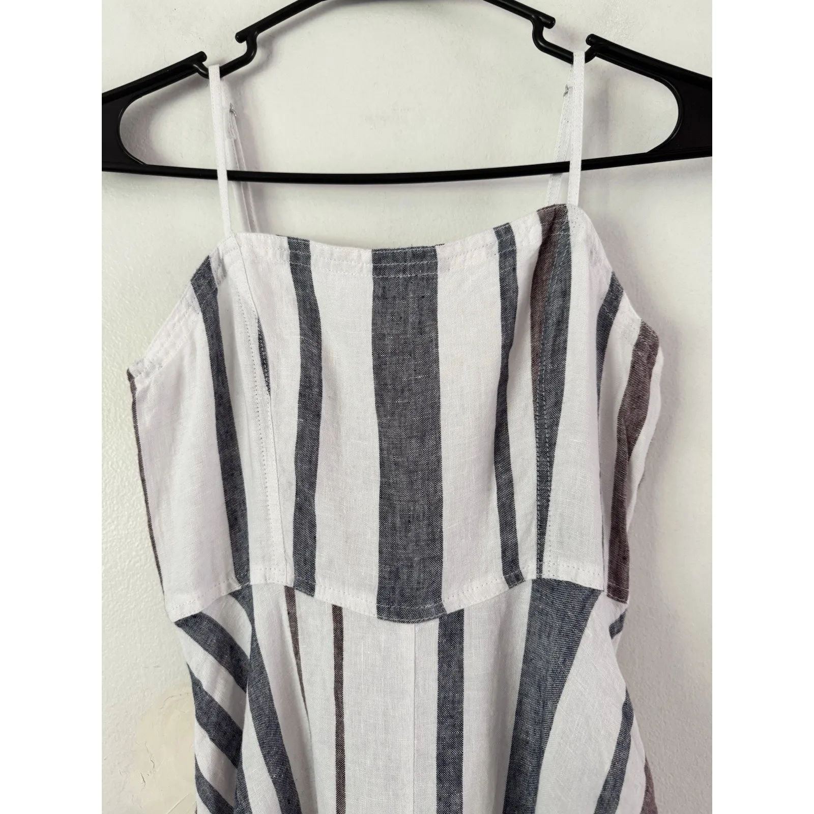 NWT Madewell Striped Circle Maxi Dress 100% Linen Size 00 - Image 6