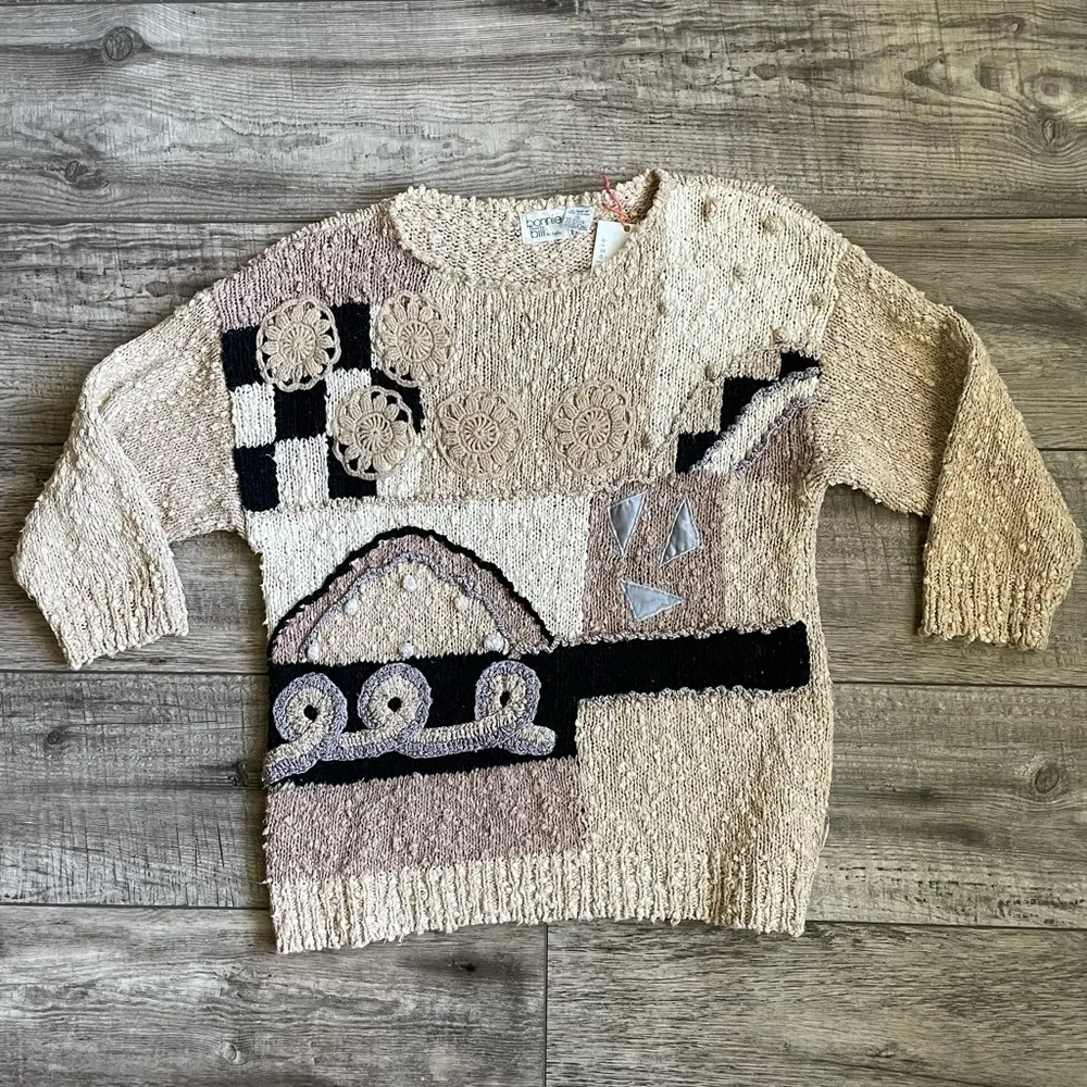 VINTAGE 1980s Funky Oversized Sweater - Image 7