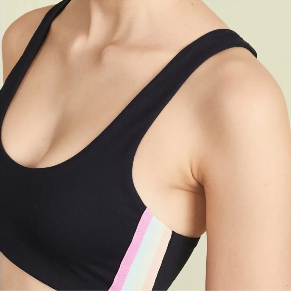 Spiritual Gangster Black Rainbow Stripe Shakti Sports Bra S - Image 9