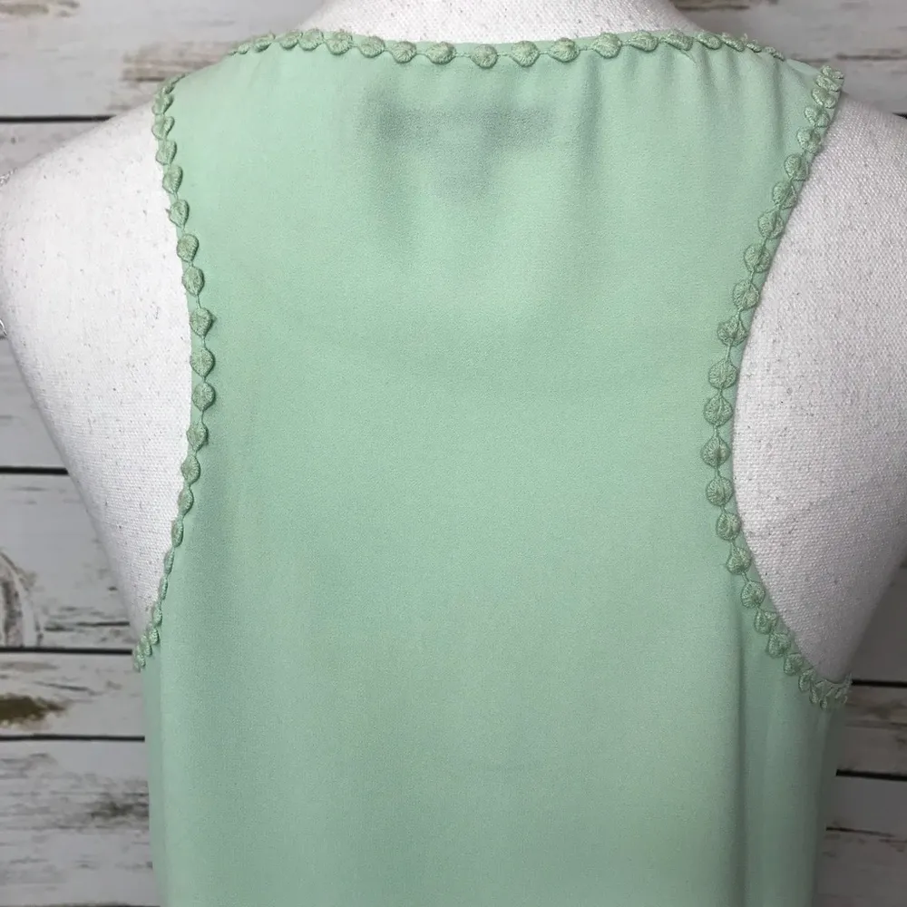 🌷Naked Zebra Tank Mint Crochet Racerback Size M - Image 4