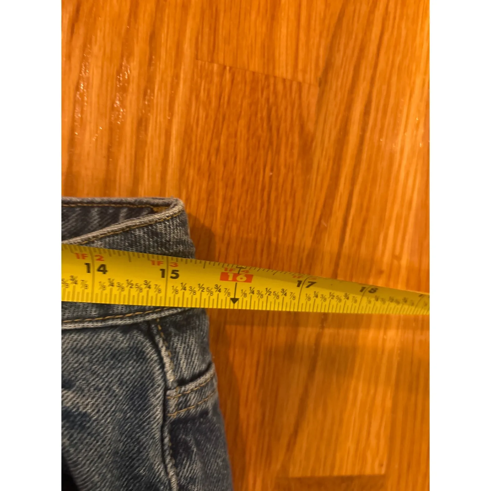 ZARA High Waisted Straight Leg Crop Jeans Blue Denim Frayed Hem Size 8 - Image 4