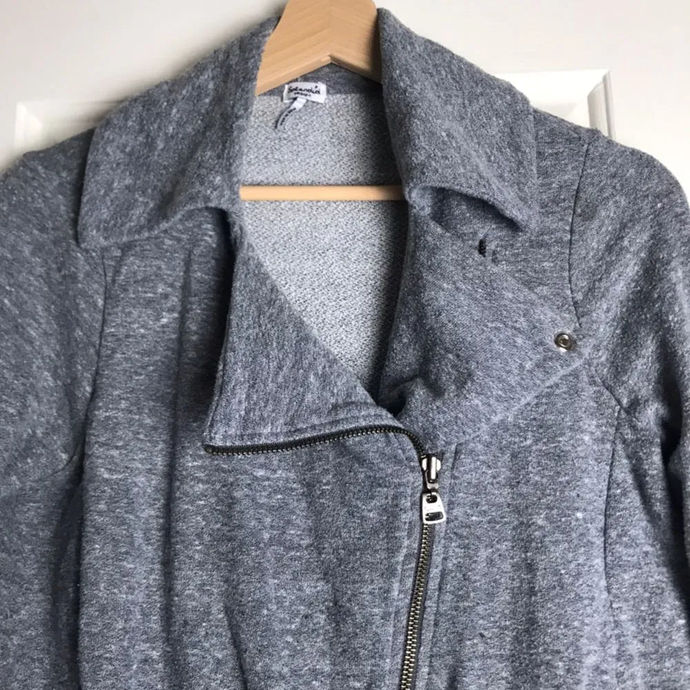 Splendid Gray Mock Twist Moto Jacket - Image 5