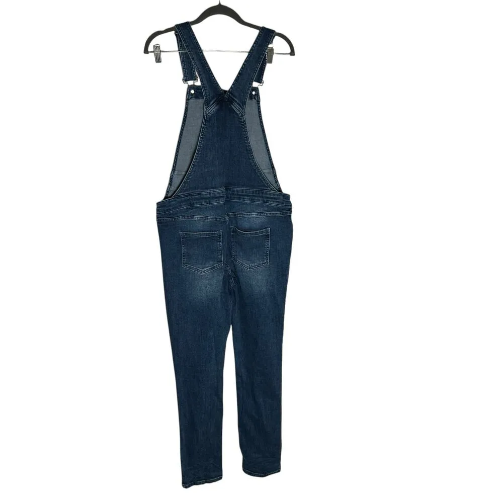 Seraphine Maternity Pregnancy Denim Overalls Size 6 Blue - Image 2