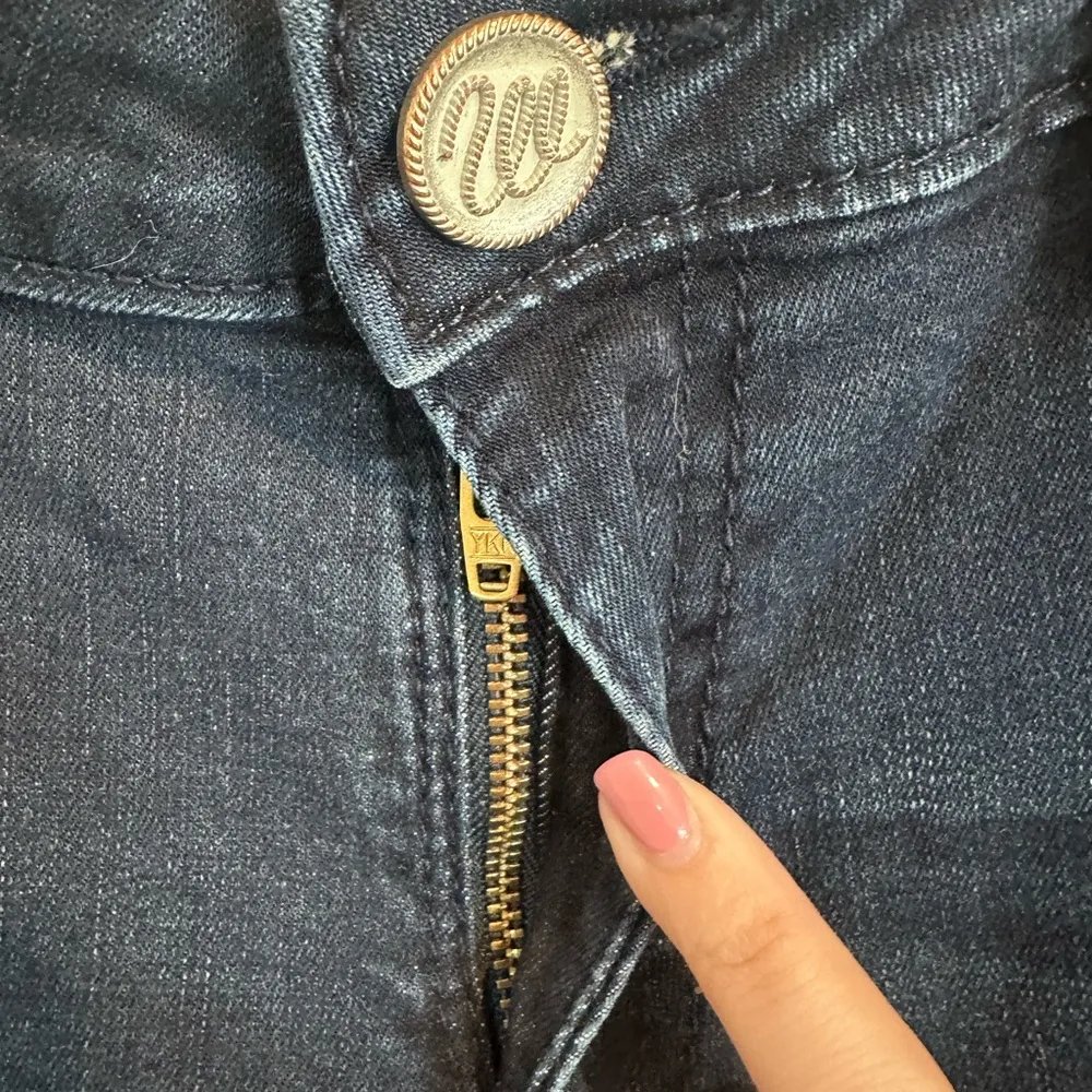 Retro Dark Wash Mae Mid Rise Western Wide Leg Jeans Size 5/6 x 34 - Image 9